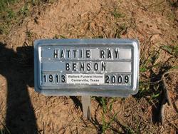 Hattie Ray <I>Reed</I> Benson 