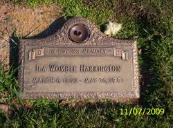 Nannie Ila <I>Womble</I> Harrington 