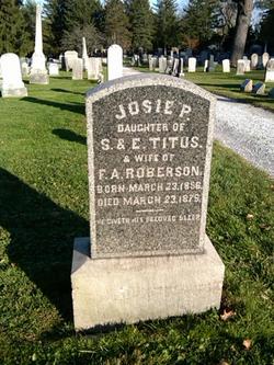Josie P <I>Titus</I> Roberson 