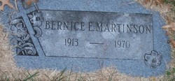 Bernice E. <I>Gill</I> Martinson 
