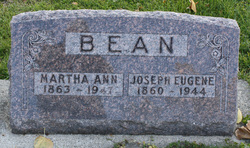 Martha Ann “Mattie” <I>Wilson</I> Bean 
