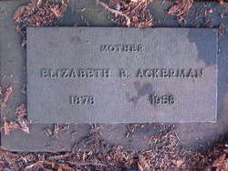 Elizabeth B. <I>Barnet</I> Ackerman 
