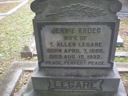 Jennie Gertrude <I>Kroeg</I> Legare 