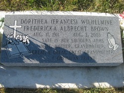 Dorithea “Dorothy” <I>Albrecht</I> Brown 
