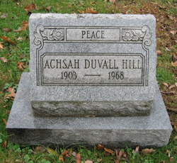 Achsah <I>Duvall</I> Hill 