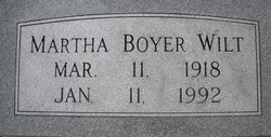 Martha <I>Boyer</I> Wilt 