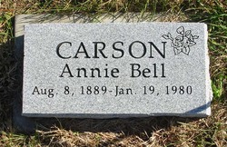 Anna Bell “Annie” <I>Rees</I> Carson 