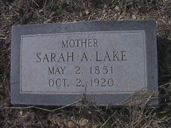 Sarah Angelina <I>Colburn</I> Lake 