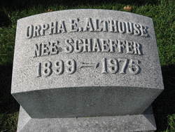 Orpha Elizabeth <I>Schaeffer</I> Althouse 