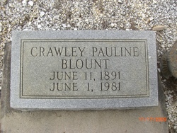 Crawley Pauline <I>Sauls</I> Blount 
