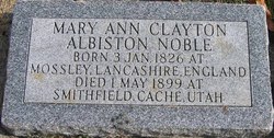 Mary Ann <I>Clayton</I> Albiston Noble 