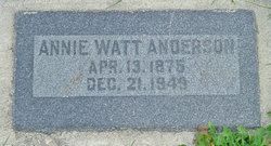 Annie <I>Watt</I> Anderson 