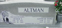 Gertrude <I>Stowe</I> Altman 