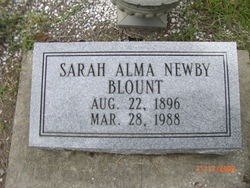 Sarah Alma <I>Newby</I> Blount 