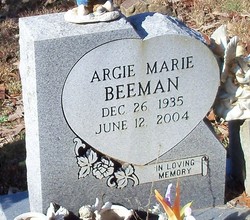 Argie Marie <I>Bohannon</I> Beeman 