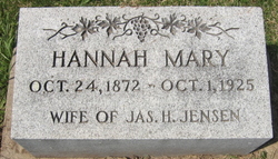 Hannah Mary <I>Hansen</I> Jensen 