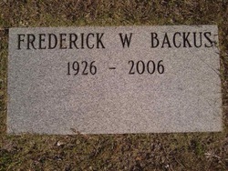 Frederick Wesley “Fred” Backus 