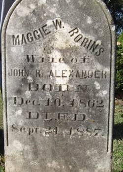 Maggie W. <I>Robins</I> Alexander 