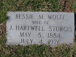 Bessie May <I>Wolfe</I> Sturgis 