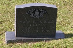 Mary Ella <I>Bass</I> Clary 