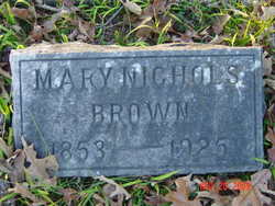 Mary Nichols <I>Wright</I> Brown 