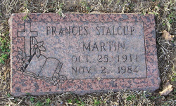 Frances <I>Stalcup</I> Martin 
