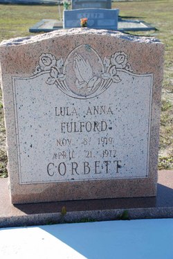 Annie Lula <I>Fulford</I> Corbett 