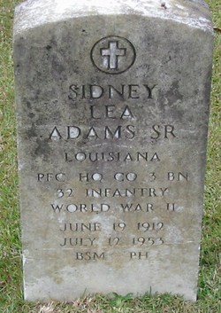 PFC Sidney Lea Adams Sr.