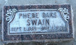 Phebe Ann <I>Oaks</I> Swain 