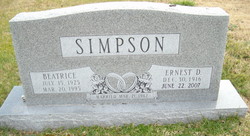 Ernest D Simpson 
