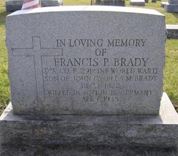 Sgt Francis P “Frank” Brady 