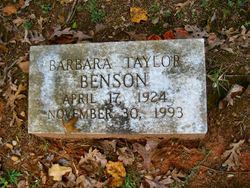 Barbara Louisa <I>Taylor</I> Benson 
