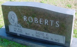 Sarah Catherine “Sadie” <I>Henderson</I> Roberts 