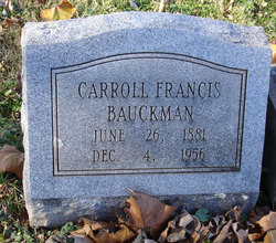 Carroll Francis Bauckman 
