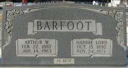 Nancy Elizabeth “Nannie” <I>Lord</I> Barfoot 