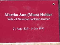 Martha Ann <I>Moss</I> Holder 