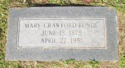 Mary <I>Crawford</I> Fonde 