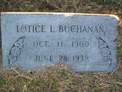 Lotice Louise <I>Christie</I> Buchanan 