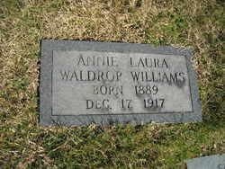 Annie Laura <I>Waldrop</I> Williams 