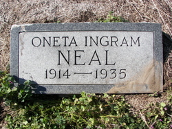Eva Oneta <I>Ingram</I> Neal 