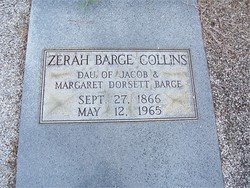 Zerah Z <I>Barge</I> Collins 