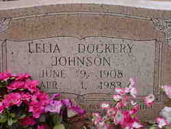Lena Mae “Lelia” <I>Dockery</I> Johnson 