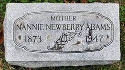 Nannie <I>Newberry</I> Adams 