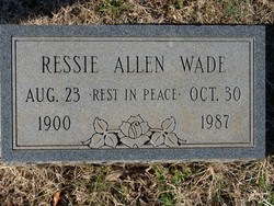 Ressie <I>Allen</I> Wade 