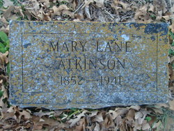 Mary Jane <I>Lane</I> Atkinson 
