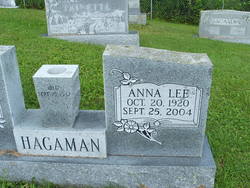 Anna Lee <I>Shepherd</I> Hagaman 