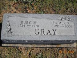 Ruby M <I>Franklin</I> Gray 