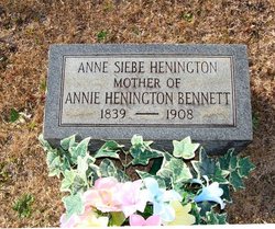 Ann Amelia “Annie” <I>Siebe</I> Henington 