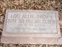 Lou Allie <I>Brown</I> Blalock 