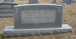 Mary Annie <I>Sykes</I> Joyce 